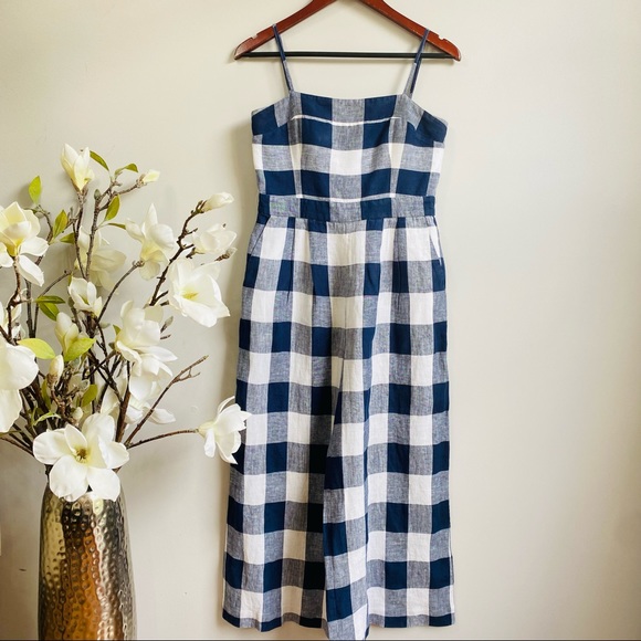 Jcrew large gingham prints jumpsuit - Picture 2 of 10